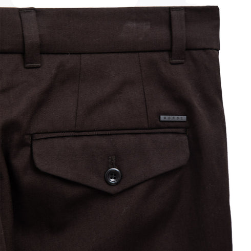 Norse Projects Christopher Relaxed Gabardine Pleated Trouser Espresso N25-03852022 Degli Uberti